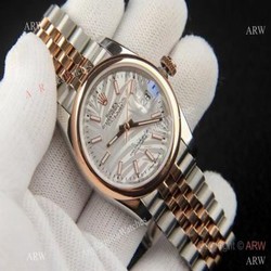 2021 New Copy Rolex Datejust 36 Silver Palm dial Domed Bezel Jubilee Watch