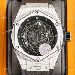 Z Factory Swiss Copy Hublot Sang Bleu Diamond Bezel Watch 2021 New