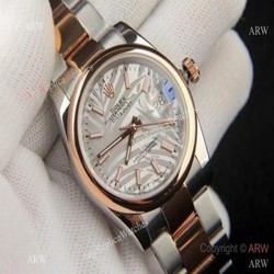 Rolex new Datejust 36 Palm dial Two Tone Rose Gold Oyster Bracelet Men Size