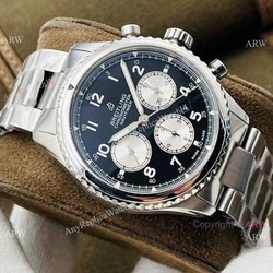 2021 New! Swiss Replica Breitling Navitimer 08 Chronograph Watch Black Face