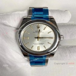 2021 Newest! Clone Rolex Oyster Perpetual Watch 41MM Silver Dial Oyster Band