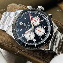 2021 New! Swiss Replica Breitling Navitimer 08 Stainless Steel Black Bezel Watch