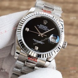 Swiss Copy Rolex Datejust 36mm President Stainless Steel Onyx Dial  ETA2836