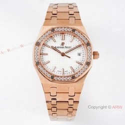 2021 New Swiss Audemars Piguet Royal Oak Rose Gold 34mm Watch Caliber 5800 Selfwinding Movement