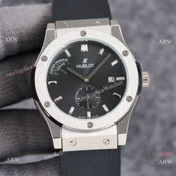 2021 Replica Hublot Classic Fusion 42mm Black Dial Rubber Strap Watches