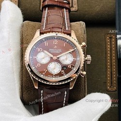 2021 New! Swiss 7750 Breitling Navitimer 08 Chronograph Watch Rose Gold