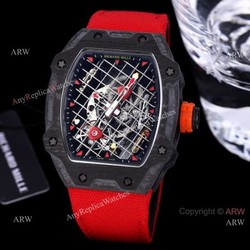 Best New Richard Mille RM 27-04 Tourbillon Rafael Nadal Tennis Court Watch Red Fabric Strap
