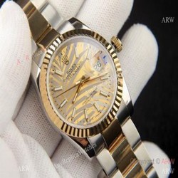 Rolex Datejust 36 Gold Palm Motif Dial Oyster Bracelet Replica  Brand NEW