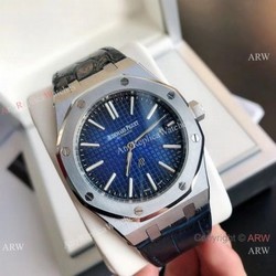 2021 NEW! Clone Audemars Piguet Royal Oak Jumbo Watch Blue Leather Strap