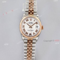 1:1 Best Copy Rolex Datejust White Face With Roman Markers Ew Factory Watch