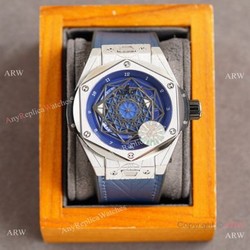 Z Factory Swiss Quality Hublot Sang Bleu Citizen Watch SS Blue Dial 45mm