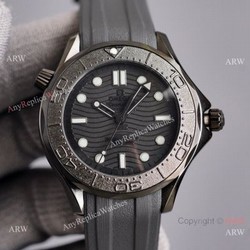 New 2021 Watches  Swiss Omega Black Seamaster Diver 300m Watch Rubber Strap