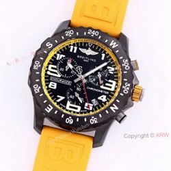 New Breitling Endurance Pro 44mm Review Yellow Rubber Band Quartz Watch Replica