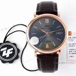 ZF Factory IWC Portofino Swiss 9019 Gray Dial Rose Gold Watches