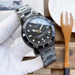 Buy High Quality Replica Tissot Seastar All Black Watch 45mm For Men