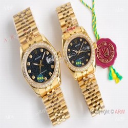 All Gold  Replica 28mm/36mm Rolex Datejust Watch Citizen 8215 Movement