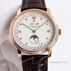 TWS Factory 1-1 Copy Vacheron Constantin Historiques Calendrier Complet 1948 40mm 3100v Watch Rose Gold White Dial
