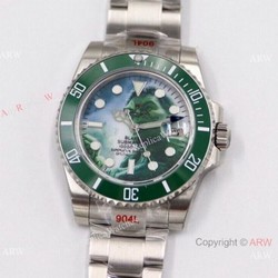 2021 New! Swiss Copy Rolex Blaken Submariner Hulk Watch 904l Stainless steel