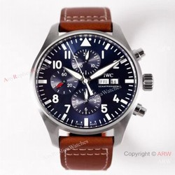 ZF Factory v2 IWC Pilots Chronograph 7750 Watch Bucherer Blue Dial 43mm
