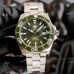 New Tag Heuer Aquaracer Green 43mm Stainless Steel Replica Watches