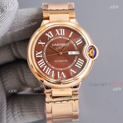 All Rose Gold Cartier Santos XL Automatic Replica Watch 42mm