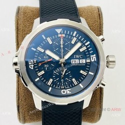 (IWS) IWC Aquatimer &8216;Expedition Jacques-Yves Cousteau 7750 Chronograph Watch 44mm Blue Dial