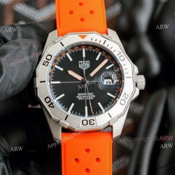 New Tag Heuer Aquaracer 43mm Automatic Replica Watch Special Edition Orange Rubber Band