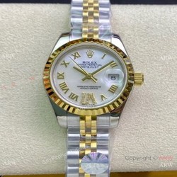 Swiss Rolex Lady-Datejust 28 279174 Watch Two Tone MOP Dial
