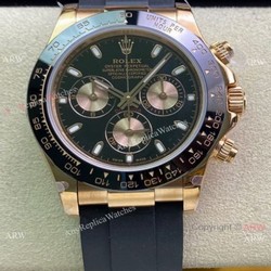 Swiss Copy Rolex Daytona A7750 Chronograph Watch 40mm Ceramic Bezel Oysterflex Strap