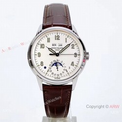 (GR) Super Clone Patek Philippe Perpetual Calendar 5320g Watch White Face Cal.324 SQ