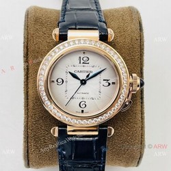 BV Factory 1:1 Cartier Pasha Swiss 9039 Rose Gold Diamond Watch Lover Watch