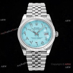2022 New! Super Clone Rolex Datejust Middle East Edition 41mm Watch DIW Swiss 3235 904l Steel Baby Blue Dial