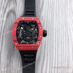 JB Factory Swiss Richard Mille RM 052-01 Tourbillon Skull Watch Red Version