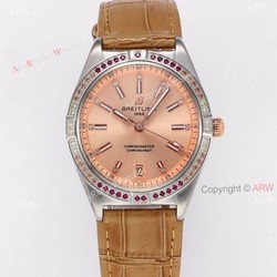 New Breitling Chronomat Rose Gold Watch With Diamonds High Quality Replica