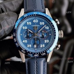 New Tag Heuer Carrera Blue Dial 44mm Tag Heuer Carrera Porsche Chronograph Special Edition Replica Watches