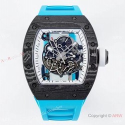 ZF Favtory Richard Mille RM 055 Bubba Watson NTPT Carbon  Blue Watch 42mm