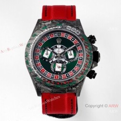 Super Clone Rolex Diw Daytona Noob Factory Red Nylon Strap Poker Dial Swiss 4130 Movement
