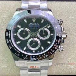 Swiss Copy Rolex Daytona A7750 Chronograph Watch 904L Steel Black Dial Ceramic Bezel 40mm