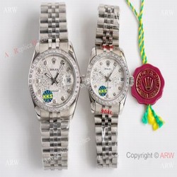 White face 28mm/36mm Replica Rolex Datejust Watch Citizen 8215 Movement