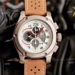 New Tag Heuer Carrera MP4-12C Chronograph Watch Black Dial Brown Leather Strap
