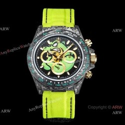 NEW! Super Clone TW Rolex DIW Daytona 7750 Watch NTPT Carbon Green Dial 40mm