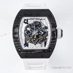 ZF Favtory Richard Mille RM055 Bubba Watson NTPT CarbonWhite Men Watch