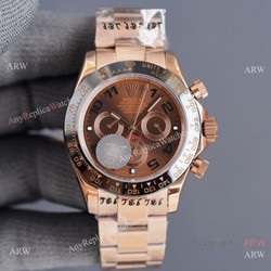 2021 New! Swiss Quality Replica Rolex Daytona 40 Watch  Chocolate Arabic Markers