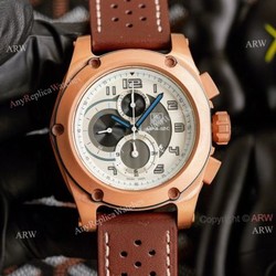 New Tag Heuer MP4-12C Chronograph Knockoff Watch Rose Gold Brown Leather Strap