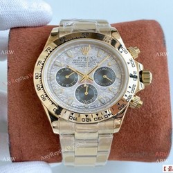 Swiss 7750 Rolex Daytona Watch New Face Yellow Gold 40mm
