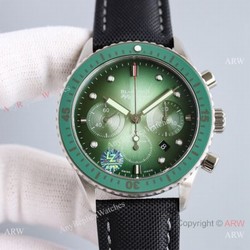 2021 New Swiss Blancpain Fifty Fathoms Flyback Chronograph 7750 Watch Green Dial