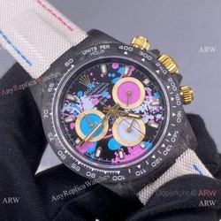 Super Clone Rolex Cosmograph Daytona Diw 4130 Noob Carbon Watch Motley Dial