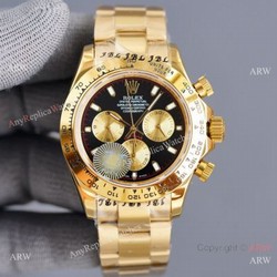 2021 New! Swiss Quality Replica Rolex Daytona 40 Watch BlackGold Dial