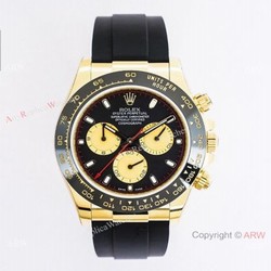 (EW) Swiss Rolex Daytona Newman Dial Yellow Gold Oysterflex Watch EW Factory 7750