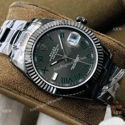 Swiss Copy Rolex Datejust II &8216;Black Venom Green Romand Dial 41mm DR Factory 2824 Movement